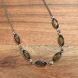 NWOT Banana Republic Marquis Green Stone necklace